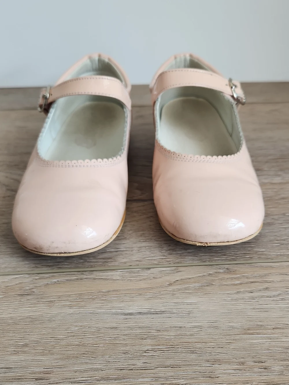 Bambi Girls Pink Patent Mary Jane Shoes Made In Spain Size EU 29/ US 11.5/ 12